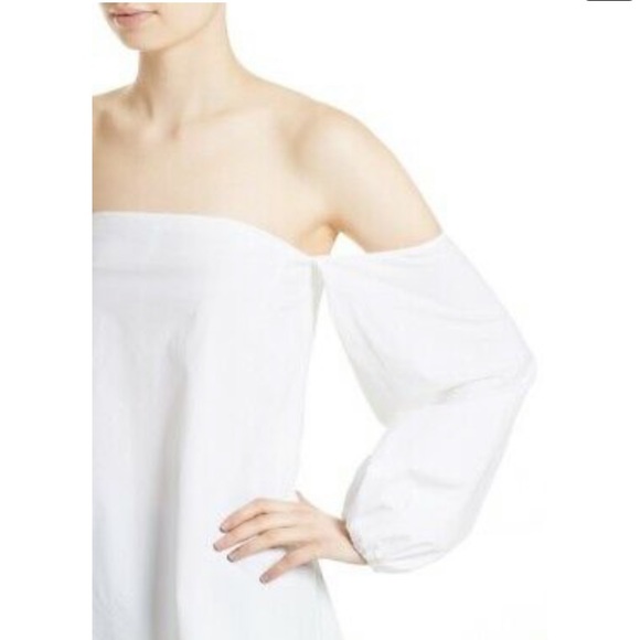 ☀️Theory off the shoulder cotton poplin top- NWT - Picture 5 of 11
